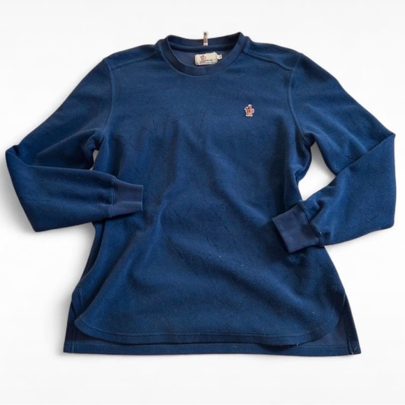Moncler Sweaters - Navy Blue Moncler Crewneck Sweatshirt